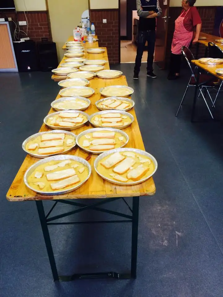 Vente de flamiches au maroilles organisée avec un centre social