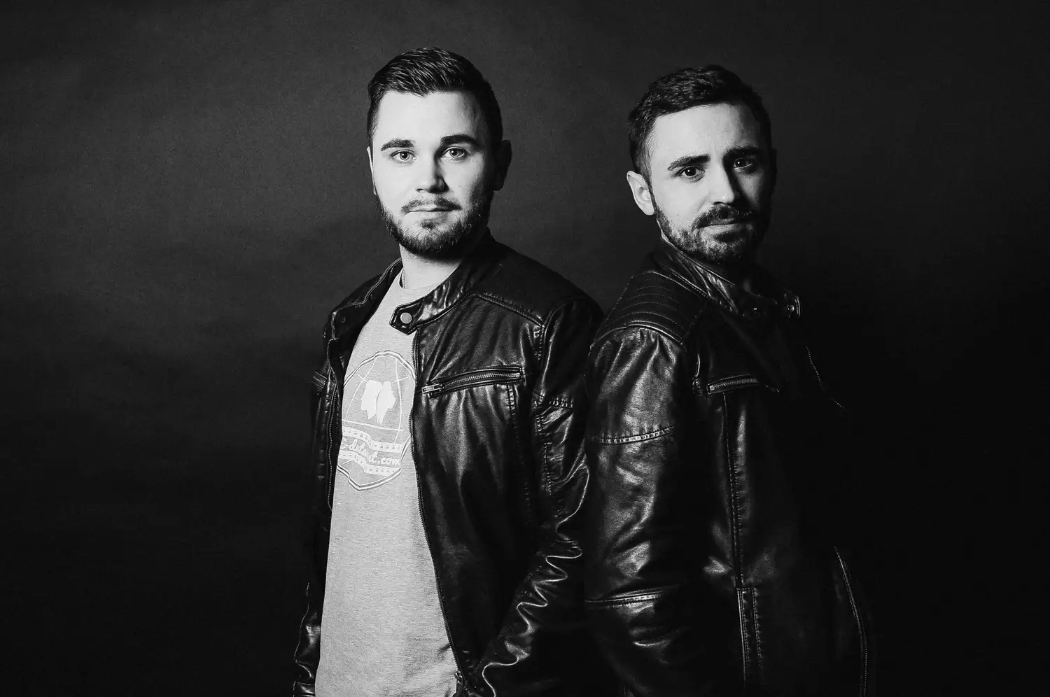 Corentin and Clotaire Marmignon, black-and-white portrait
